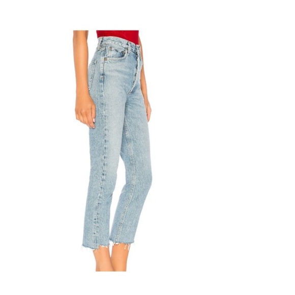 AGOLDE Riley High Rise Straight Crop in Zephyr Style A056D-811, Size 25 - Picture 3 of 12